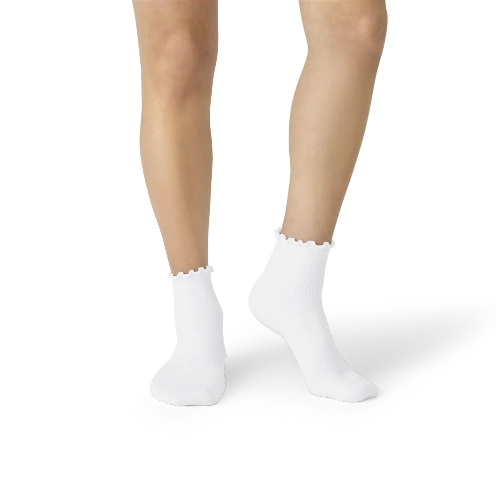 Women's Ruffle Rib Quarter Sock 4-Pack