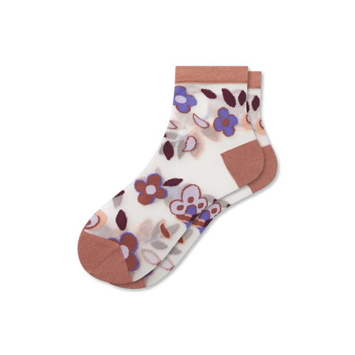 Women’s Sheer Garden Party Quarter Socks