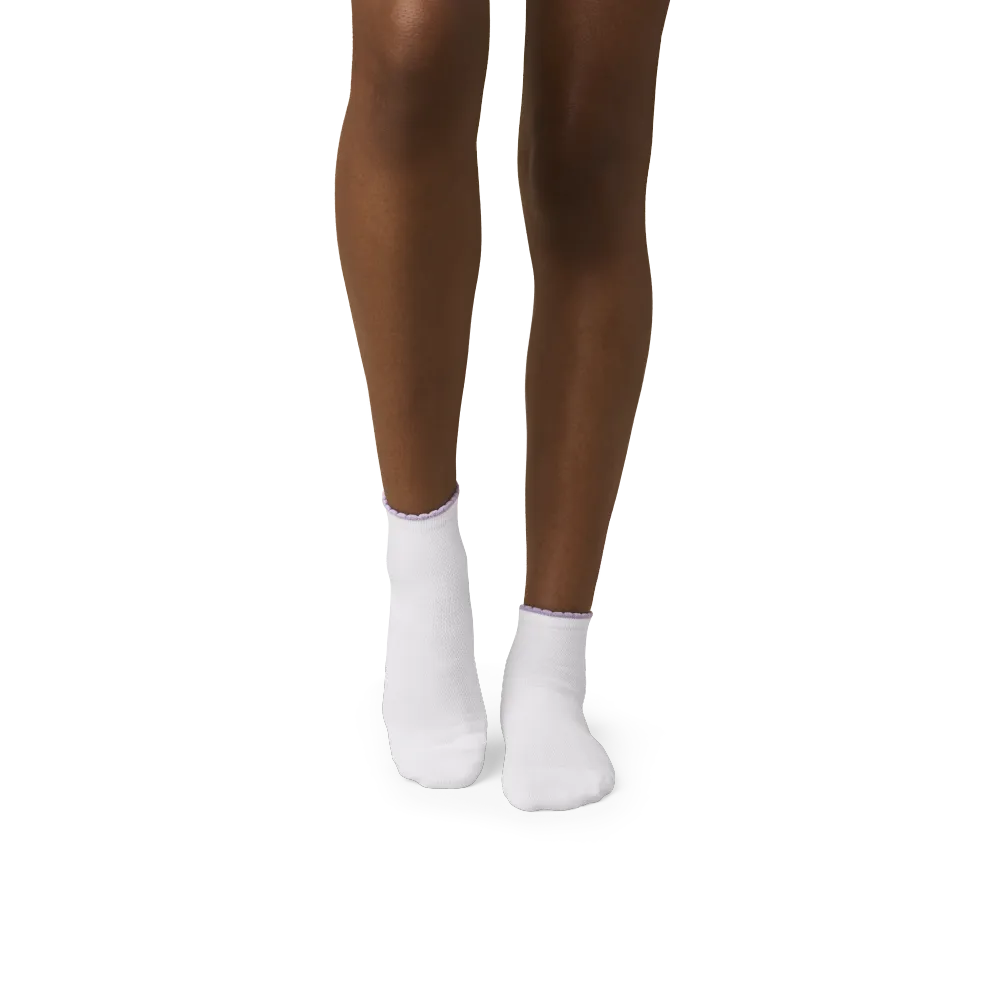 Women’s Scallop Cuff Quarter Socks