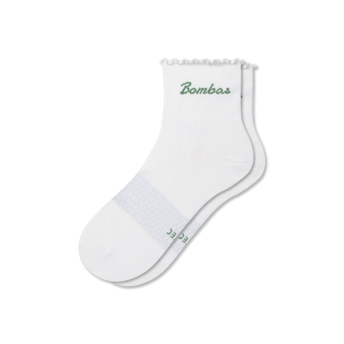 Women’s Ruffle Athletic Quarter Socks