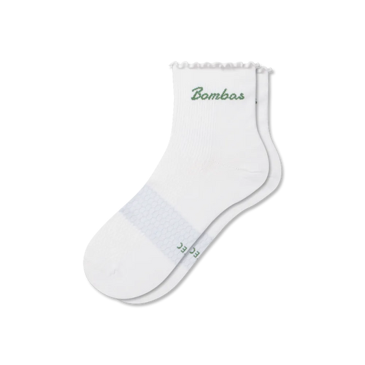 Women’s Ruffle Athletic Quarter Socks