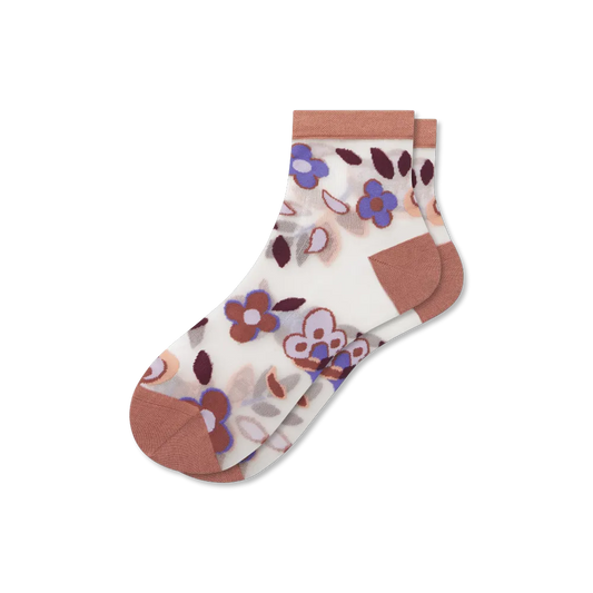 Women’s Sheer Garden Party Quarter Socks