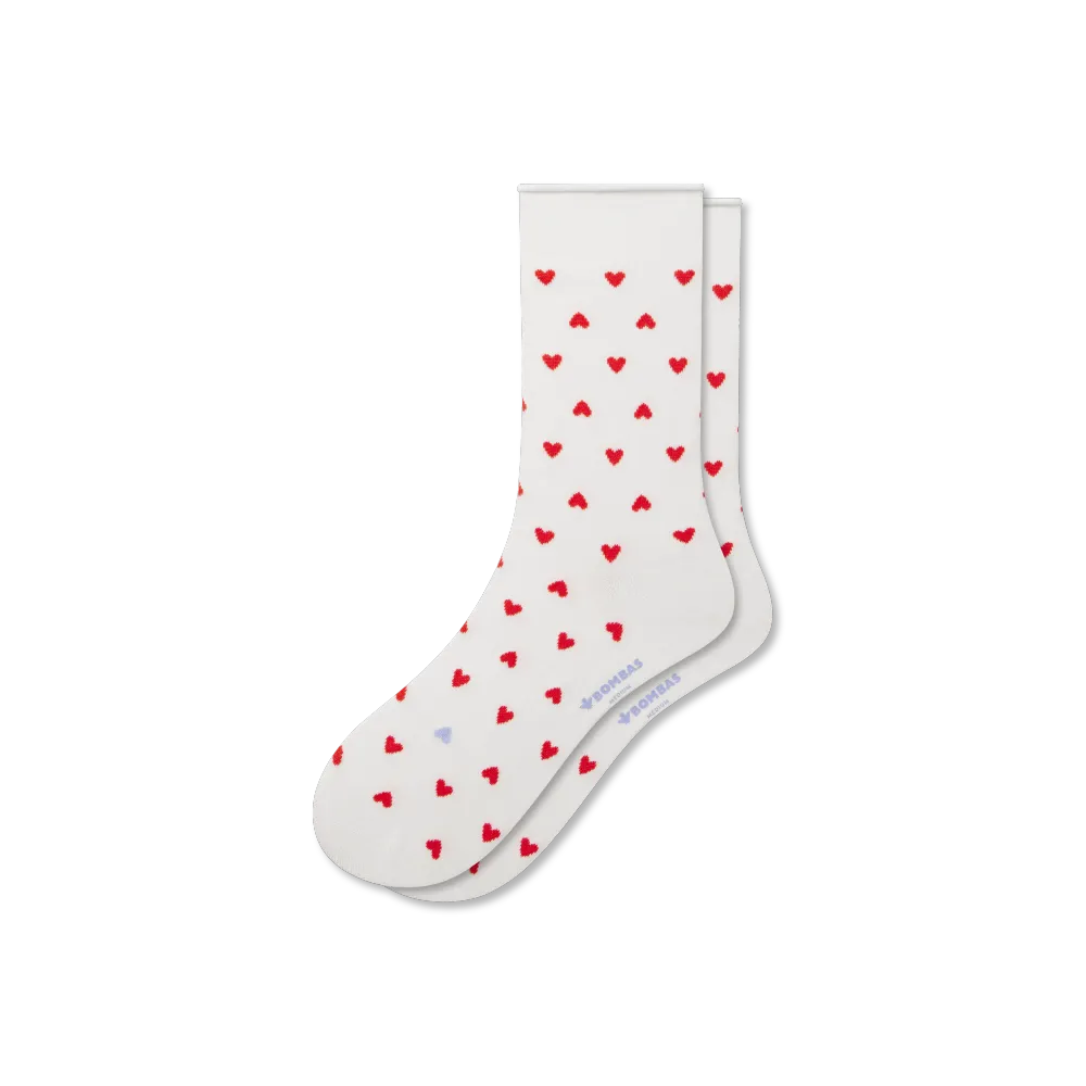 Women’s Hearts Half Calf Socks