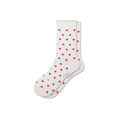 Women’s Hearts Half Calf Socks