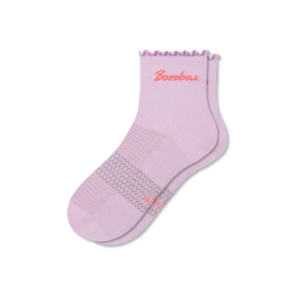 Women’s Ruffle Athletic Quarter Socks