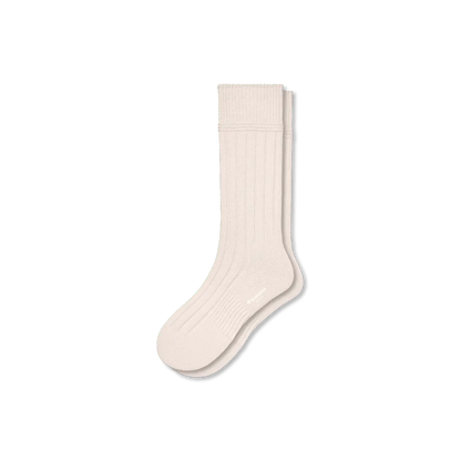 Women's Merino Cashmere Blend Rib Calf Socks