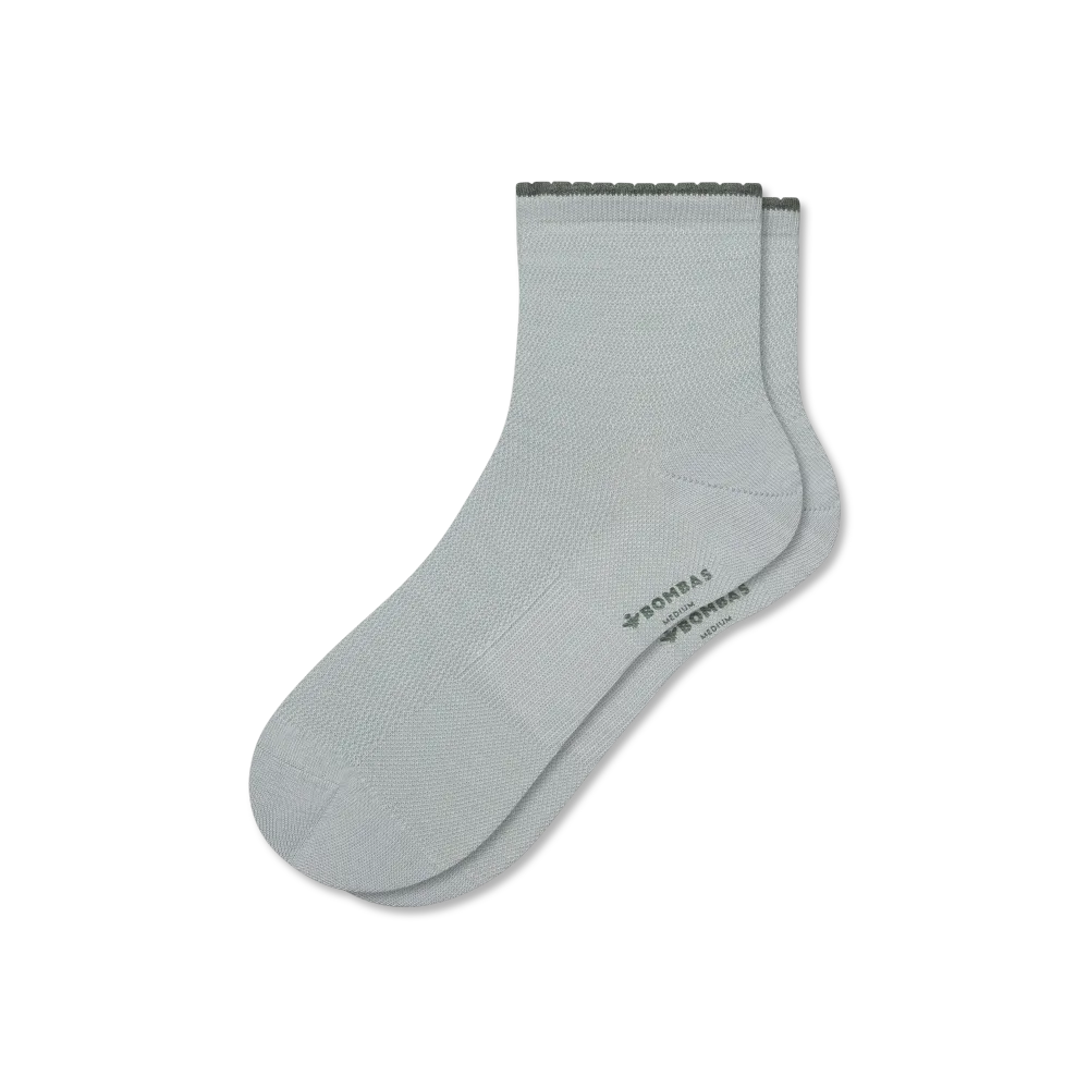 Women’s Scallop Cuff Quarter Socks