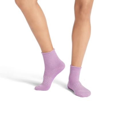 Women's Merino Wool Blend Roll-Top Gripper House Sock 3-Pack