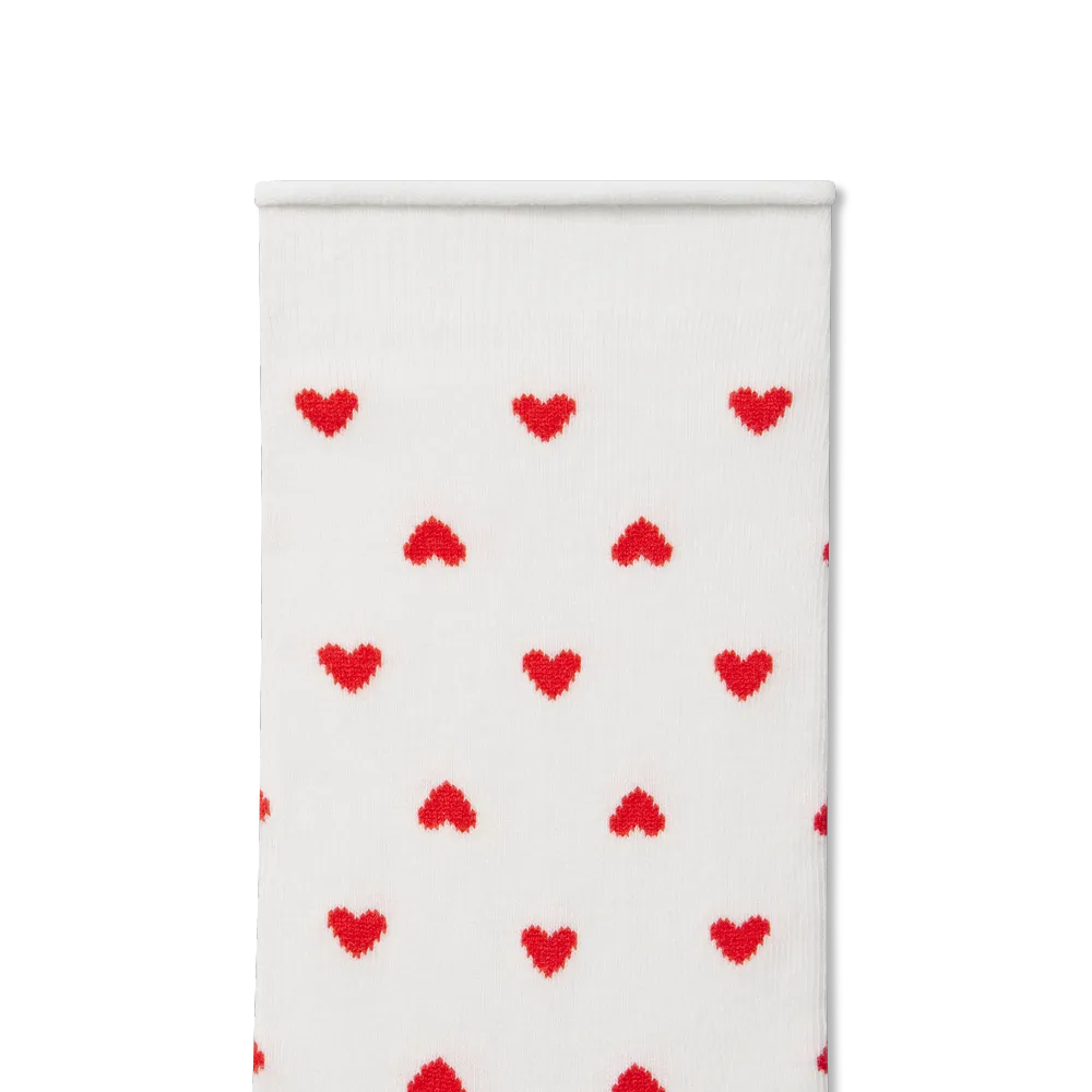 Women’s Hearts Half Calf Socks
