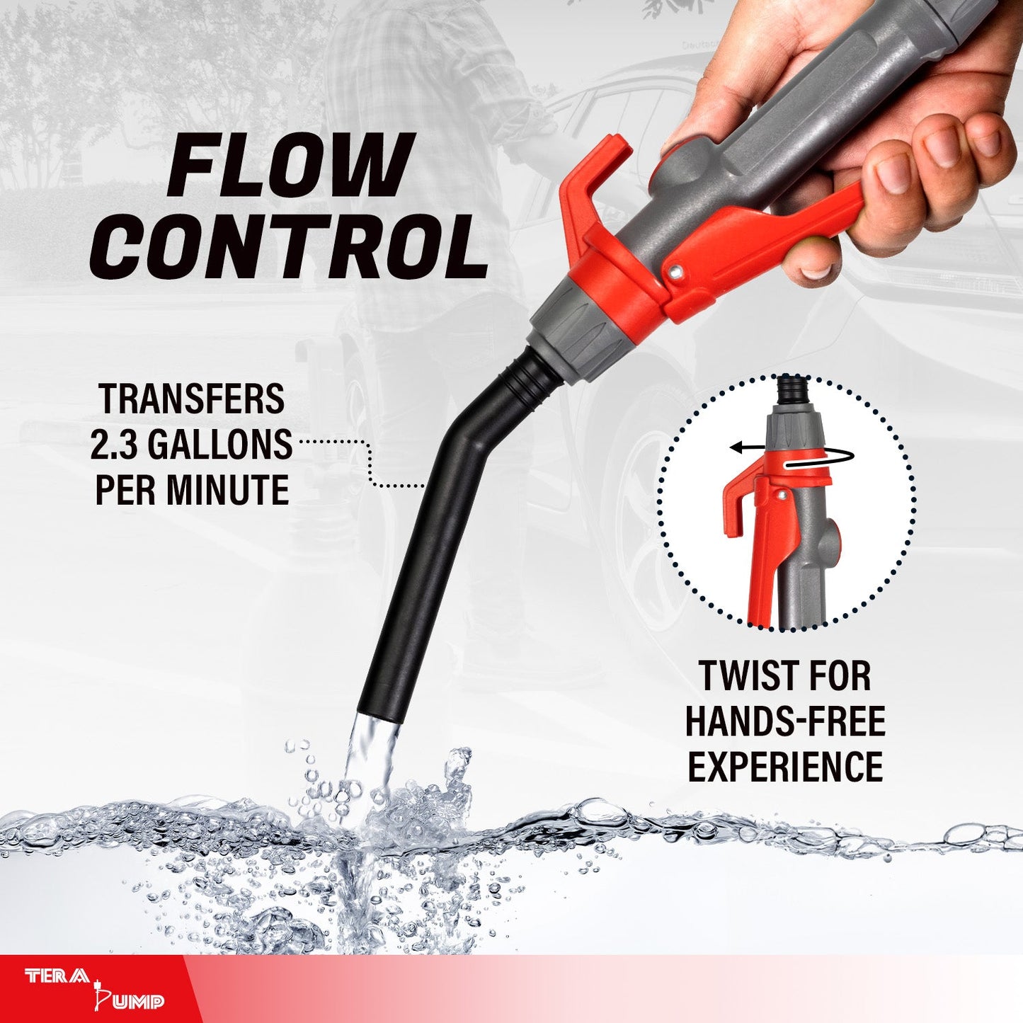 TREP01-TXL | 2nd Gen. Telescopic Battery Powered Fuel Transfer Pump, 10 ft. Hose