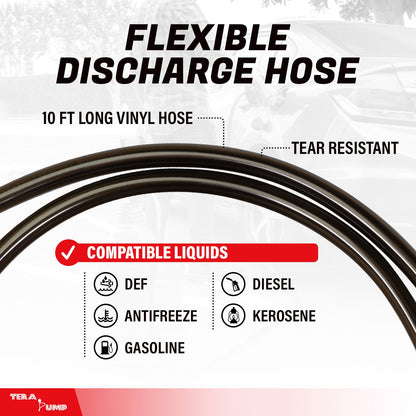 TREP01-TXL | 2nd Gen. Telescopic Battery Powered Fuel Transfer Pump, 10 ft. Hose