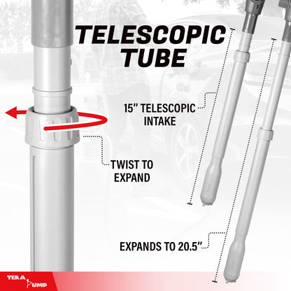 TREP01-TXL | 2nd Gen. Telescopic Battery Powered Fuel Transfer Pump, 10 ft. Hose