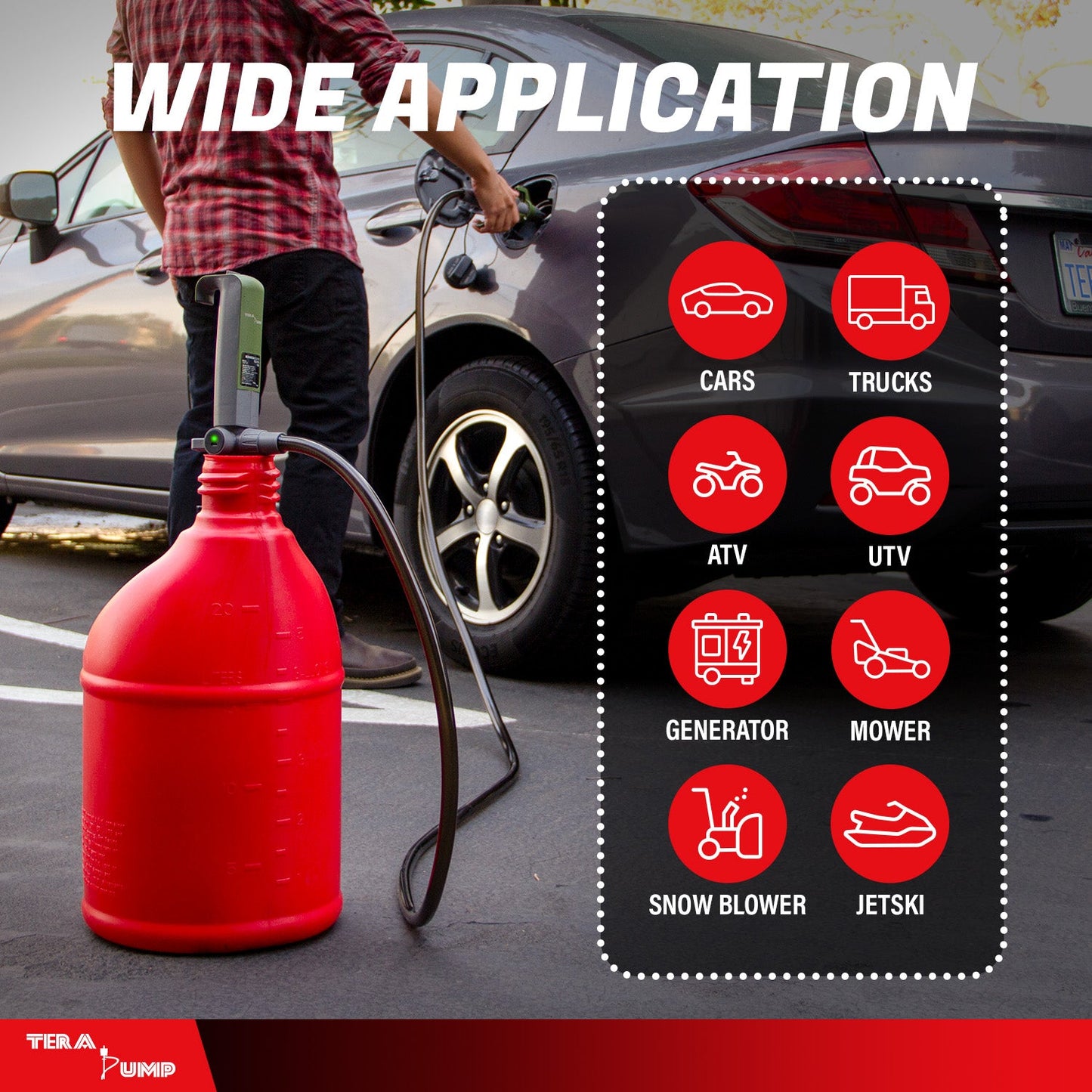 TREP04L | 2nd Gen. Rechargeable Battery Fuel Transfer Pump - 10ft Vinyl Hose