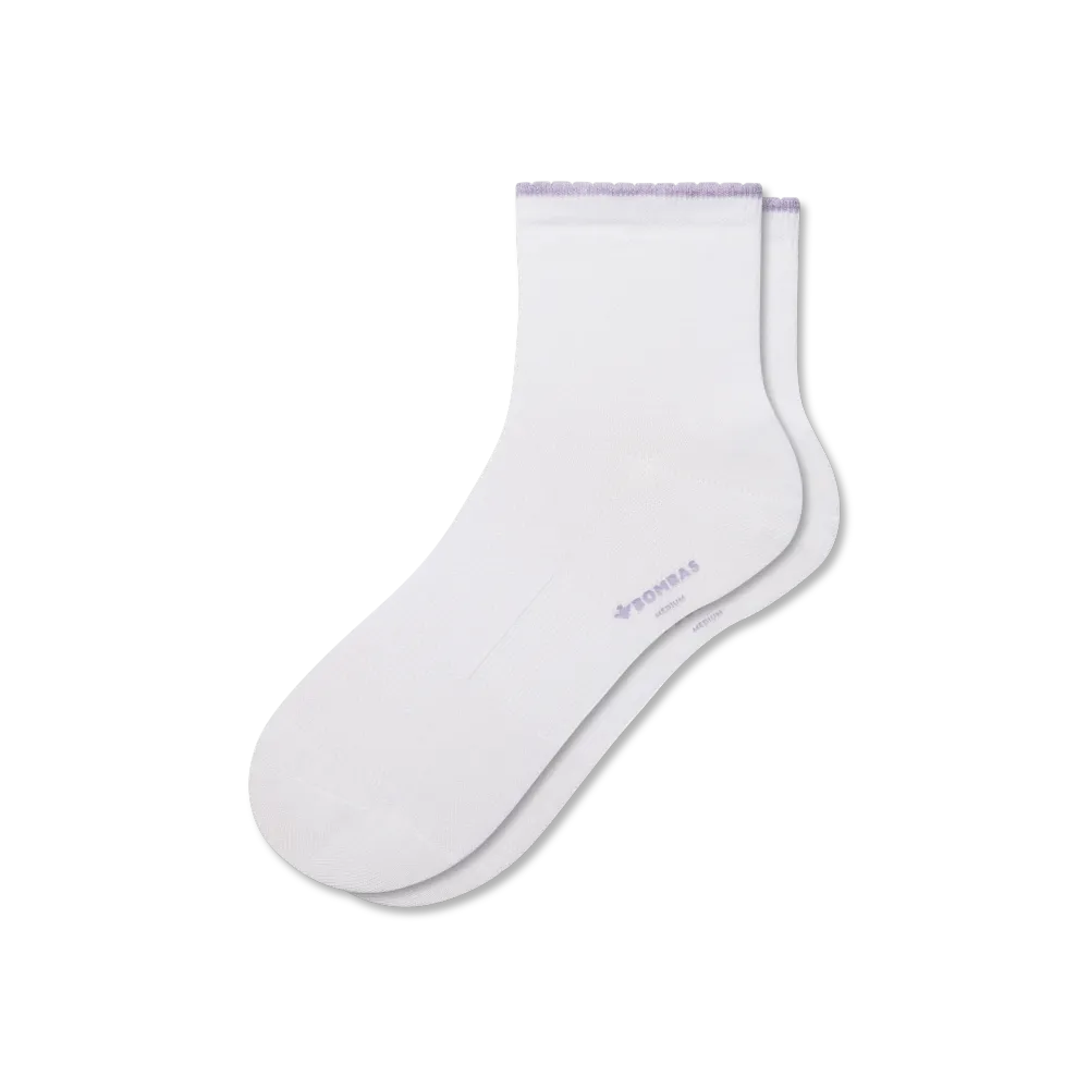 Women’s Scallop Cuff Quarter Socks