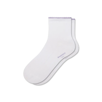 Women’s Scallop Cuff Quarter Socks