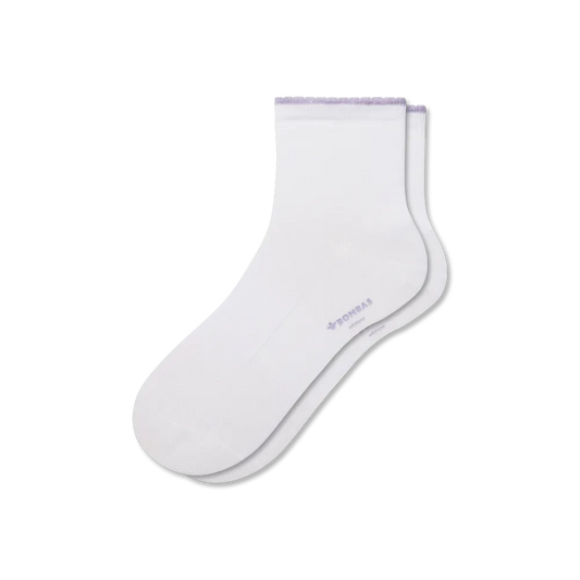 Women’s Scallop Cuff Quarter Socks