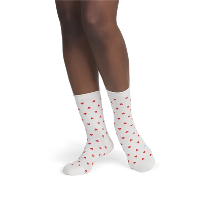 Women’s Hearts Half Calf Socks
