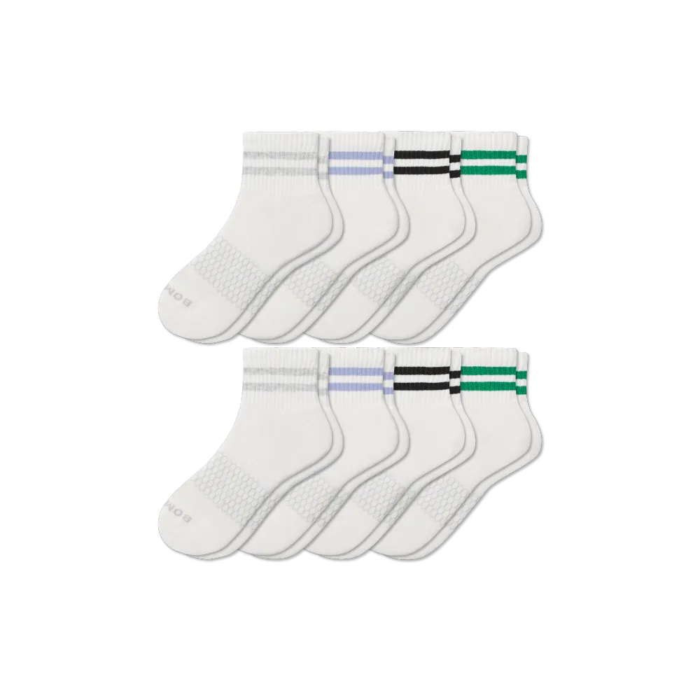 Women's Vintage Stripes Quarter Sock 8-Pack