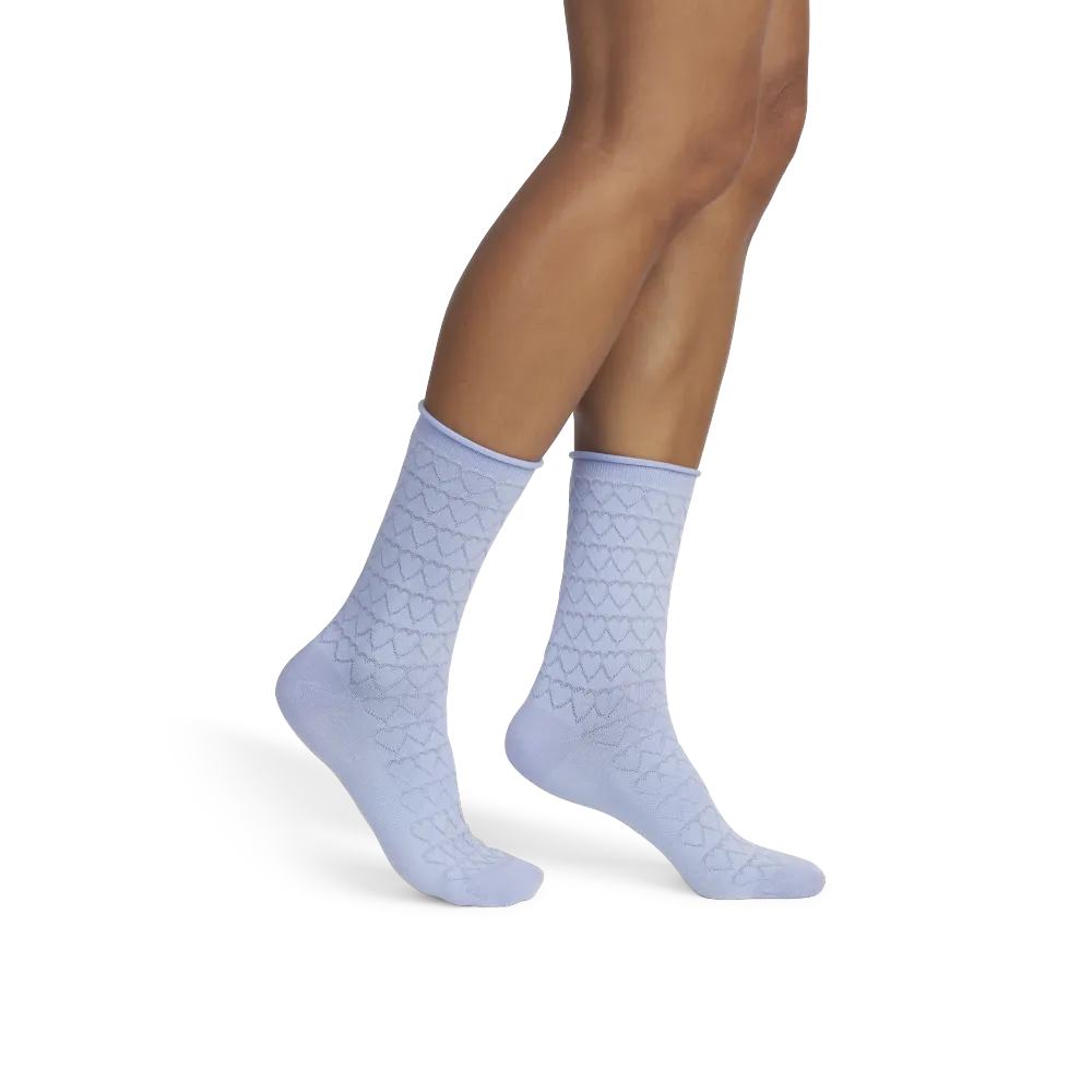 Women’s Hearts Half Calf Socks