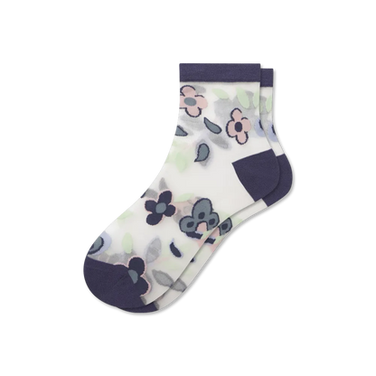 Women’s Sheer Garden Party Quarter Socks