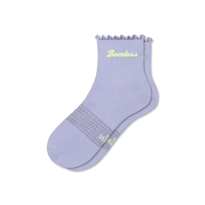 Women’s Ruffle Athletic Quarter Socks